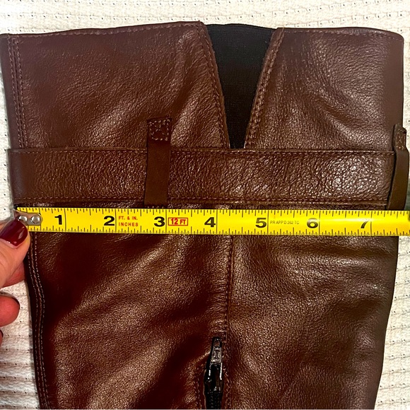 Womens Vintage Aldo knee high rich brown leather boots size 9 - Picture 12 of 14